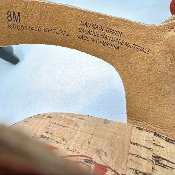 Korks Marley Wedge Heel Sandal Orange 8 - Picture 10 of 12